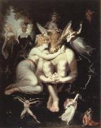 Henry Fuseli titania awakes,surrounded by attendant fairies Spain oil painting artist
